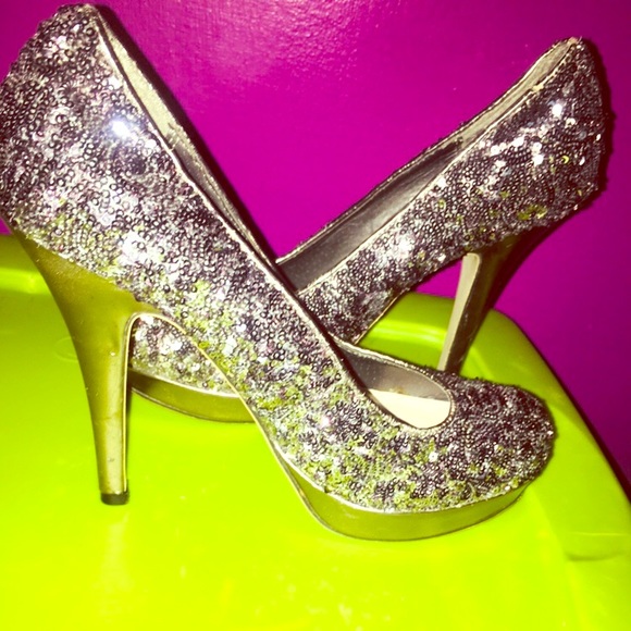 Glitter Glam Heels perfect for prom season!!!!! - Picture 1 of 4